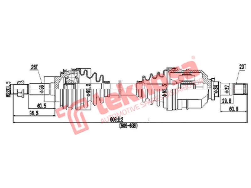 Driveshaft - DTO220 (Teknosa)