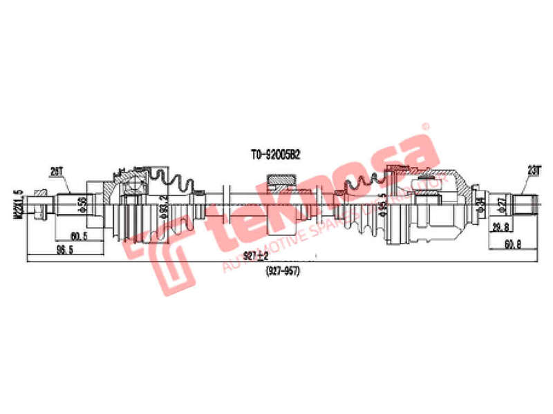 DRIVESHAFT - DTO221 (TEKNOSA)