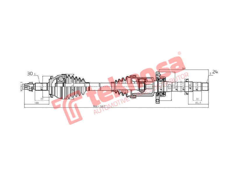 DRIVESHAFT - DTO225 (TEKNOSA)