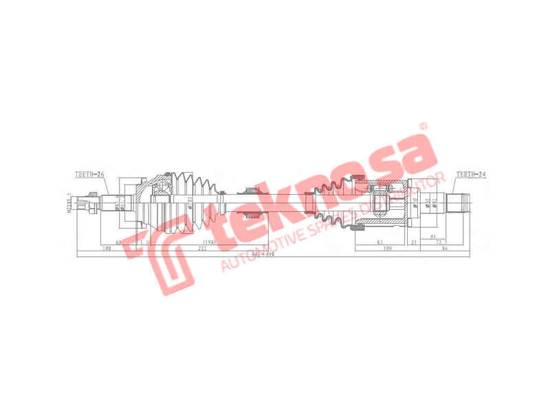 DRIVESHAFT - DTO226 (TEKNOSA)