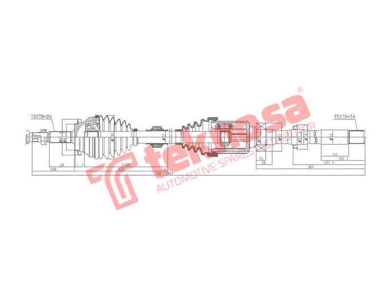 DRIVESHAFT - DTO227 (TEKNOSA)