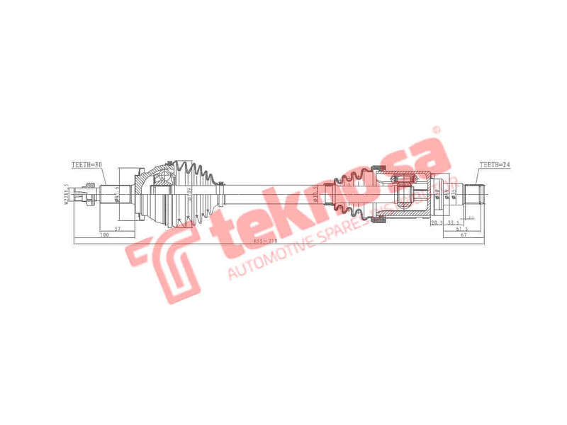 DRIVESHAFT - DTO228 (TEKNOSA)