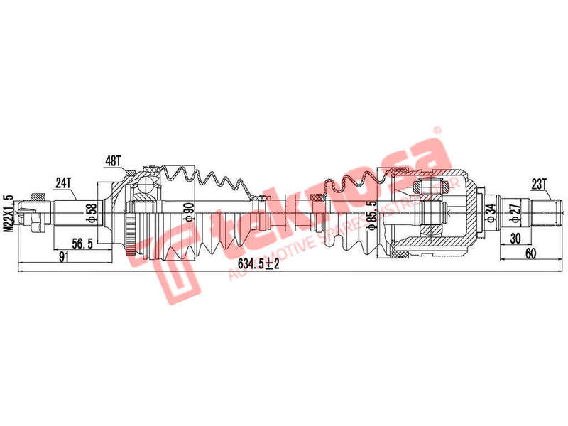 DRIVESHAFT - DTO350 (TEKNOSA)