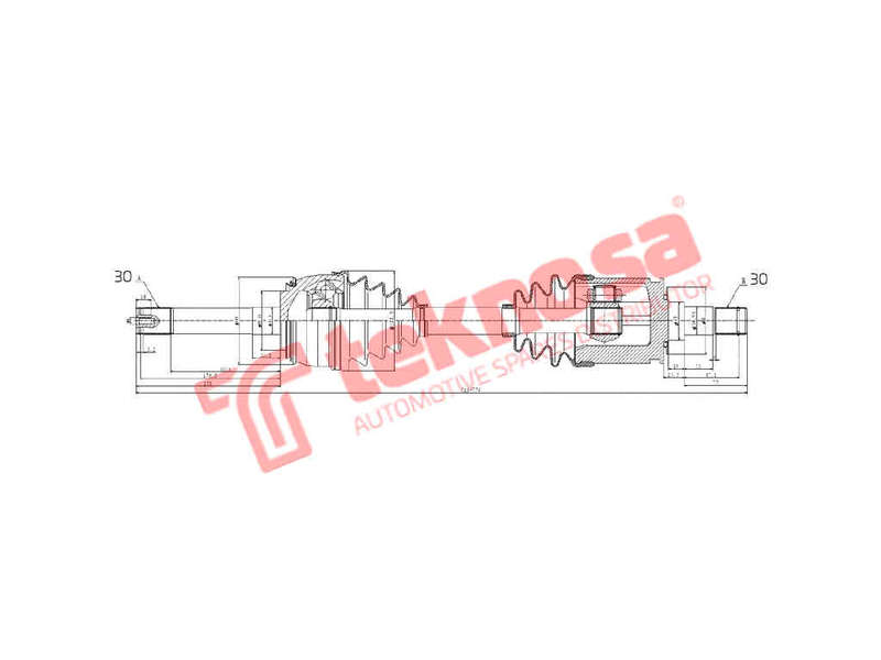 DRIVESHAFT - DTO681 (TEKNOSA)
