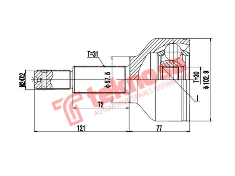 OUTER CV JOINT - FD3029A (TEKNOSA)