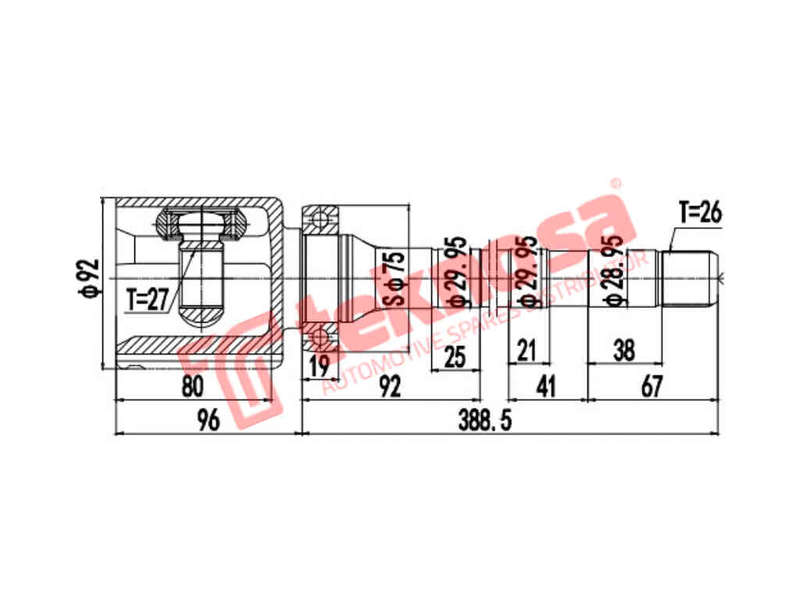 INNER CV JOINT - FD4024 (TEKNOSA)