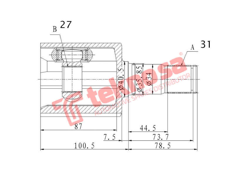 INNER CV JOINT - FD4030 (TEKNOSA)