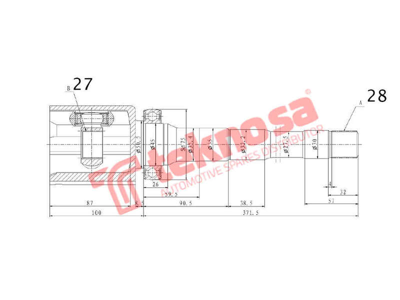 INNER CV JOINT - FD4031 (TEKNOSA)