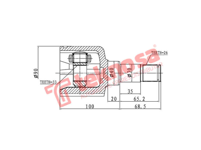 INNER CV JOINT - FD4035 (TEKNOSA)
