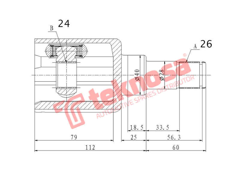 INNER CV JOINT - FD4038 (TEKNOSA)