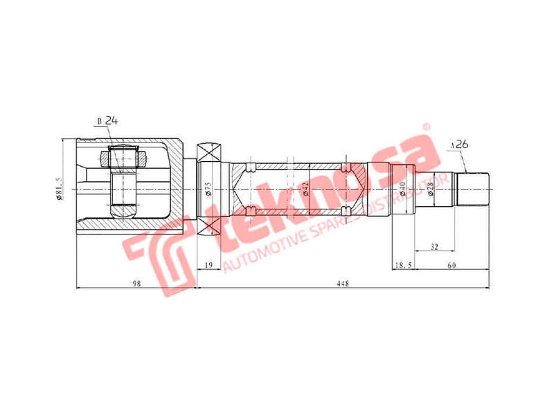 INNER CV JOINT - FD4044 (TEKNOSA)