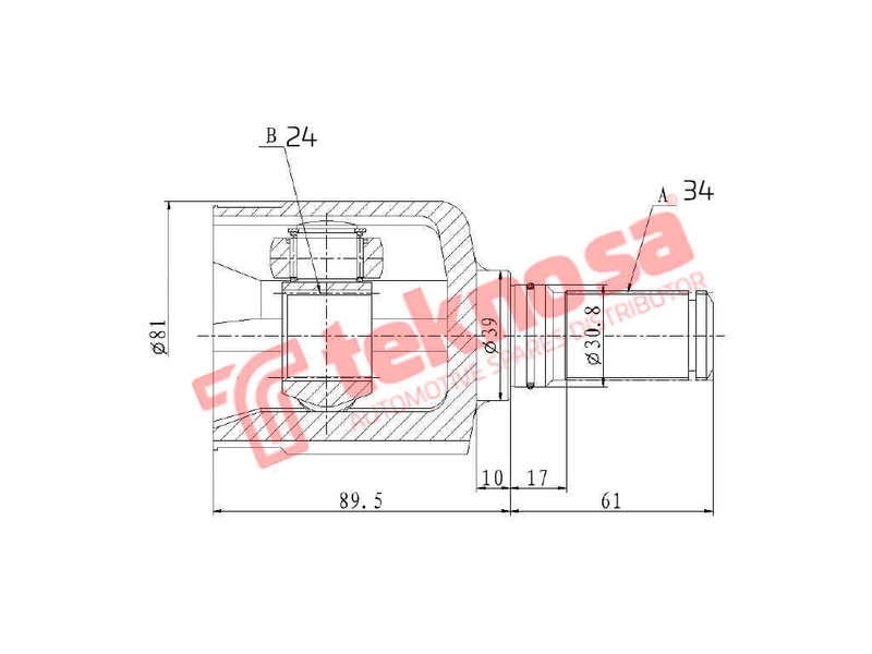 INNER CV JOINT - FD4046 (TEKNOSA)