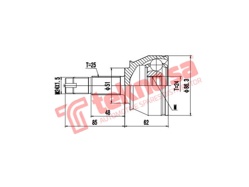 OUTER CV JOINT - FI3005 (TEKNOSA)