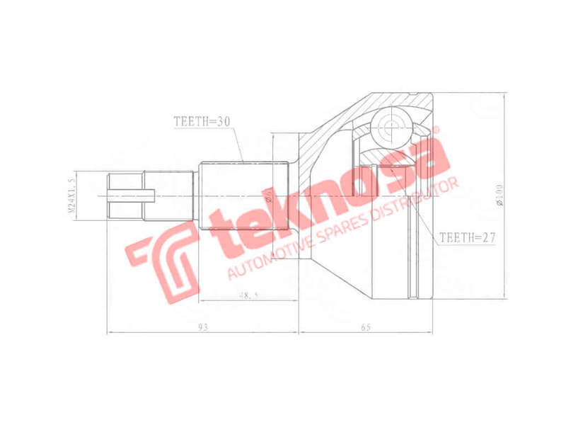 OUTER CV JOINT - FI3008 (TEKNOSA)