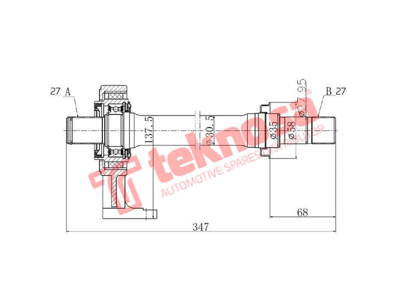 INNER CV JOINT - HO4030 (TEKNOSA)