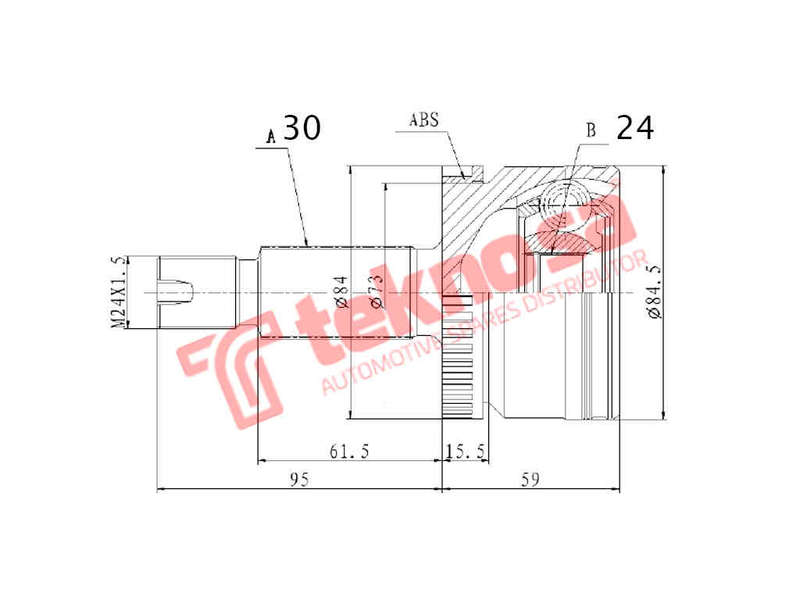 INNER CV JOINT - KA3012A (TEKNOSA)