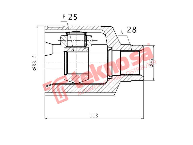 INNER CV JOINT - KA4020 (TEKNOSA)