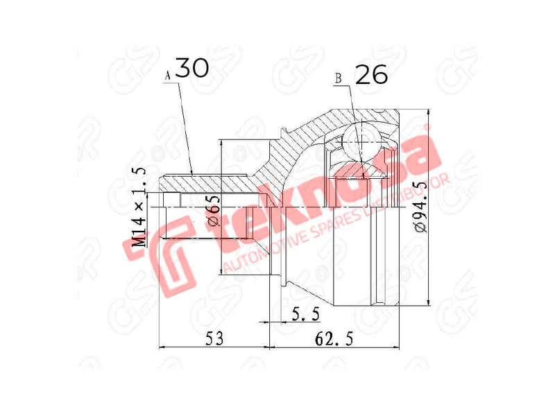 OUTER CV JOINT - ME3014 (TEKNOSA)