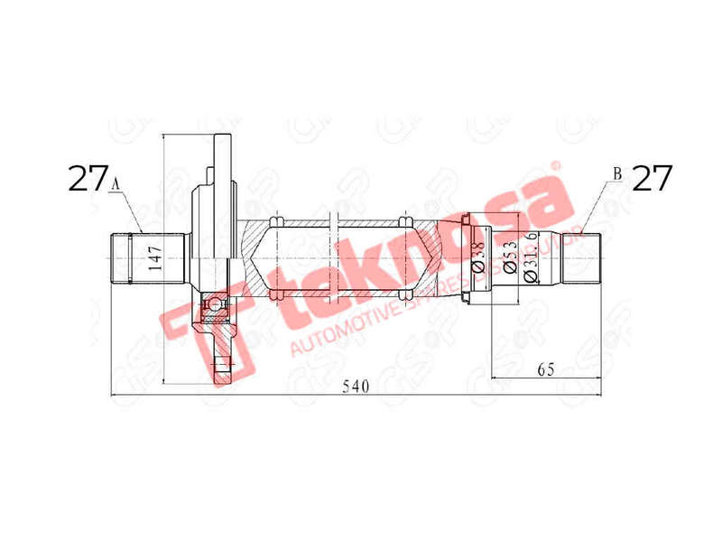INNER CV JOINT - ME4013 (TEKNOSA)