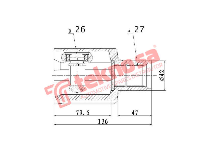 INNER CV JOINT - ME4014 (TEKNOSA)