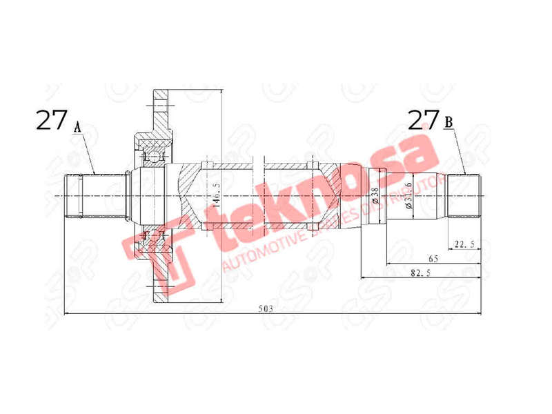 INNER CV JOINT - ME4016 (TEKNOSA)