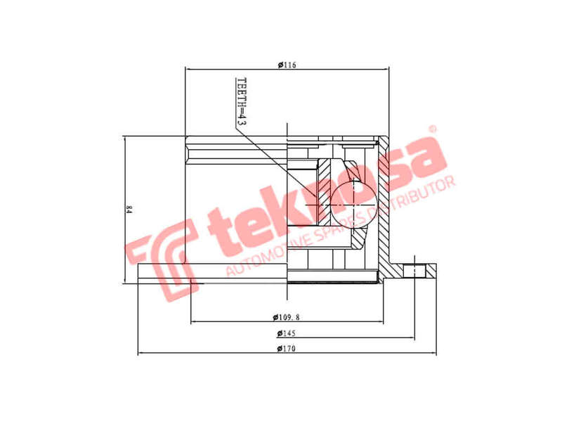 INNER CV JOINT - MI4023 (TEKNOSA)