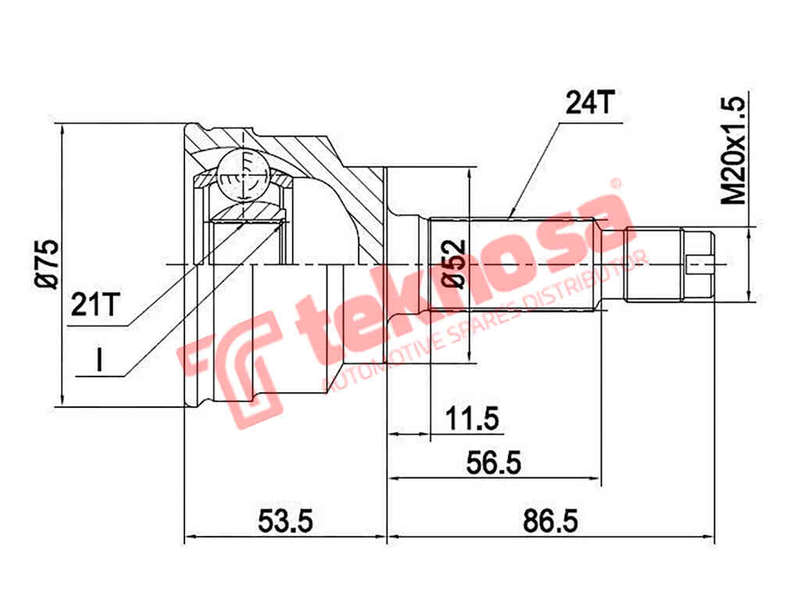 OUTER CV JOINT - MZ5938 (TEKNOSA)