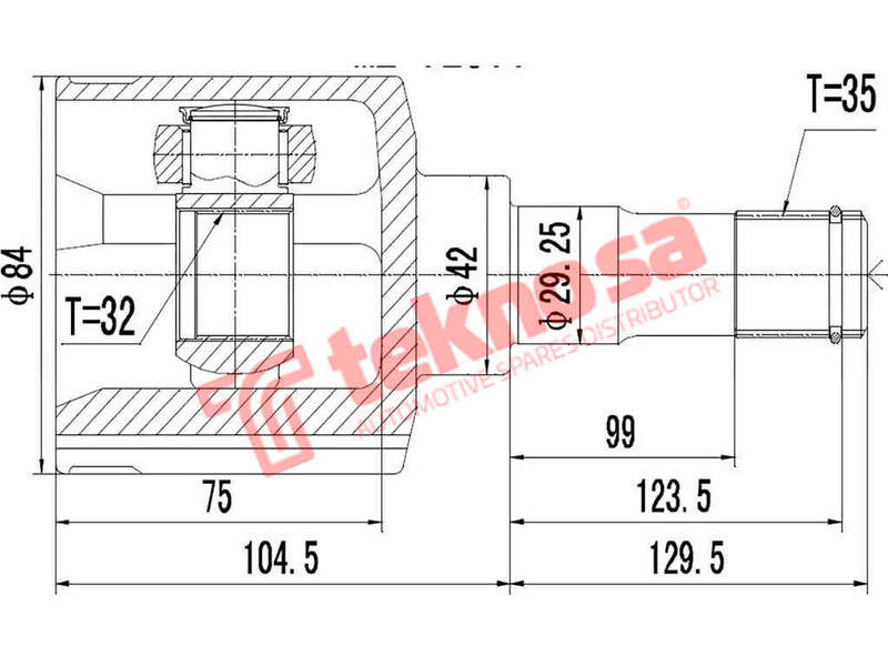 INNER CV JOINT - MZ6444 (TEKNOSA)
