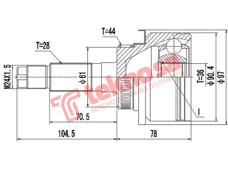 OUTER CV JOINT - MZ7076A (TEKNOSA)