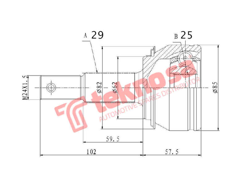 OUTER CV JOINT - NI3025 (TEKNOSA)
