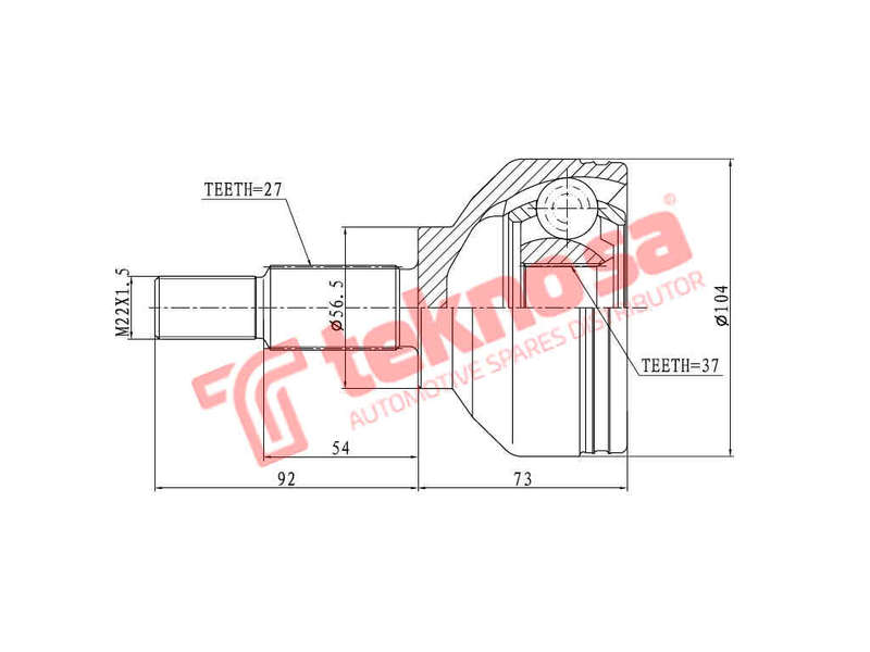 OUTER CV JOINT - NI3027 (TEKNOSA)