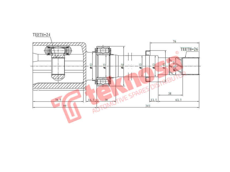 INNER CV JOINT - NI4046 (TEKNOSA)