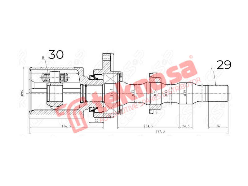 INNER CV JOINT - NI4049 (TEKNOSA)