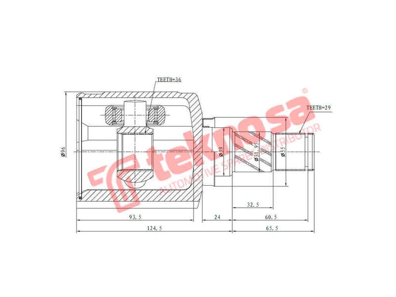 INNER CV JOINT - NI4050 (TEKNOSA)