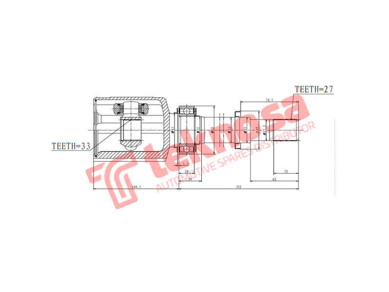 INNER CV JOINT - NI4058 (TEKNOSA)