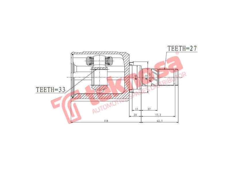 INNER CV JOINT - NI4059 (TEKNOSA)