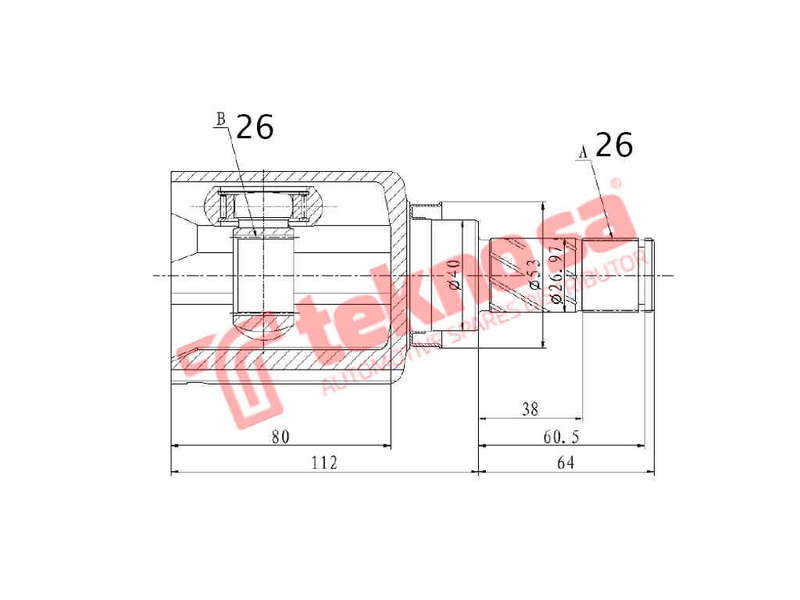 INNER CV JOINT - NI4061 (TEKNOSA)