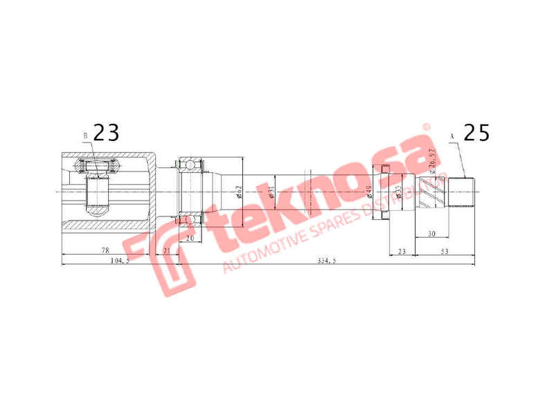 INNER CV JOINT - NI4062 (TEKNOSA)