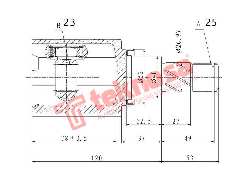 INNER CV JOINT - NI4063 (TEKNOSA)