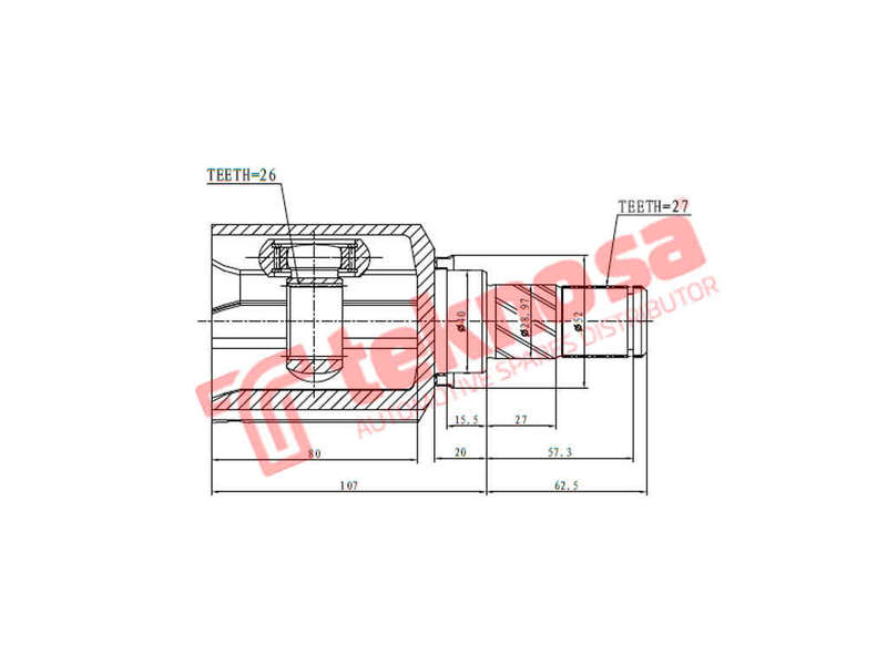 INNER CV JOINT - NI4067 (TEKNOSA)