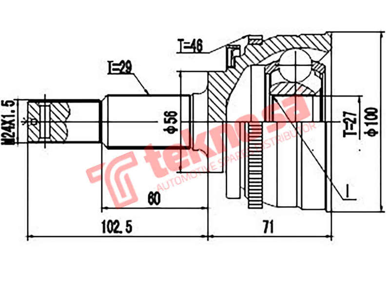 OUTER CV JOINT - NI5960A (TEKNOSA)