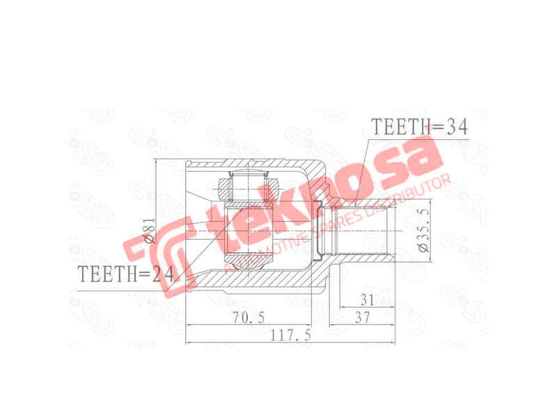 INNER CV JOINT - OP4022 (TEKNOSA)