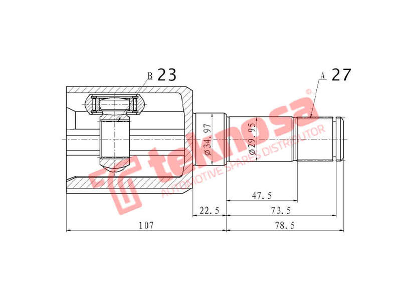 INNER CV JOINT - OP4024 (TEKNOSA)