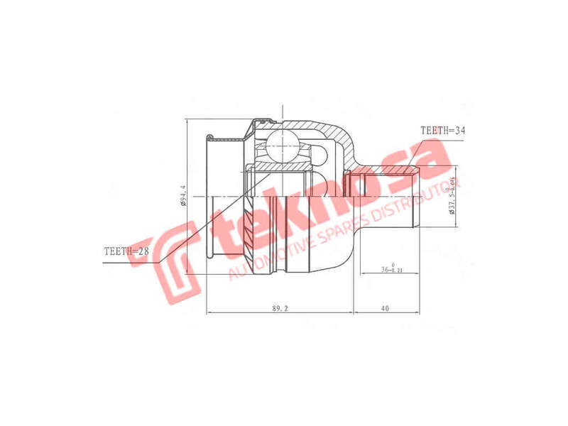 INNER CV JOINT - OP4029 (TEKNOSA)