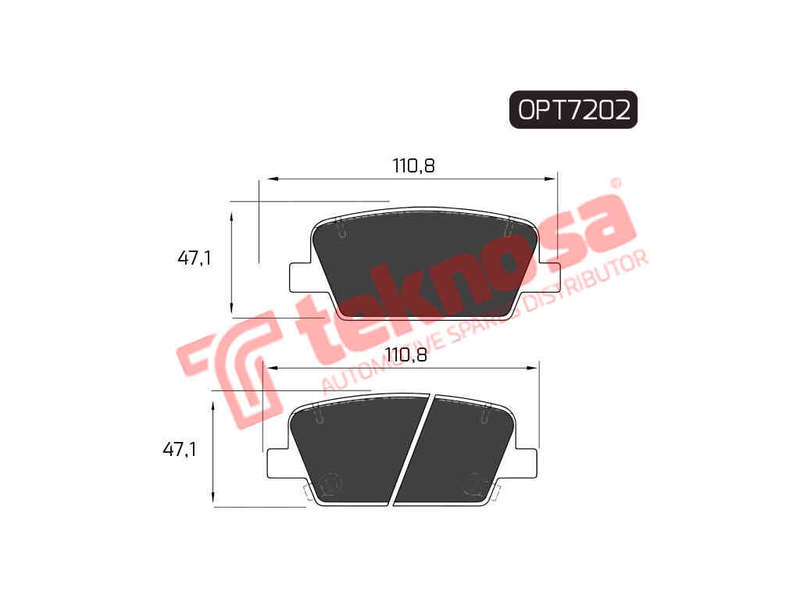 BRAKE PAD SET - OPT7202 (OPTIMA)