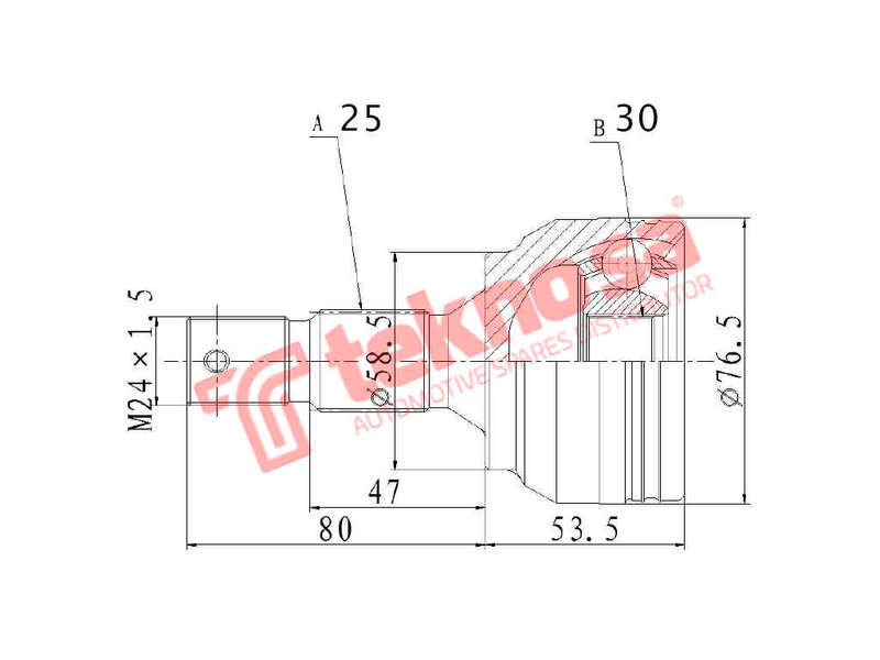 OUTER CV JOINT - PT3007 (TEKNOSA)