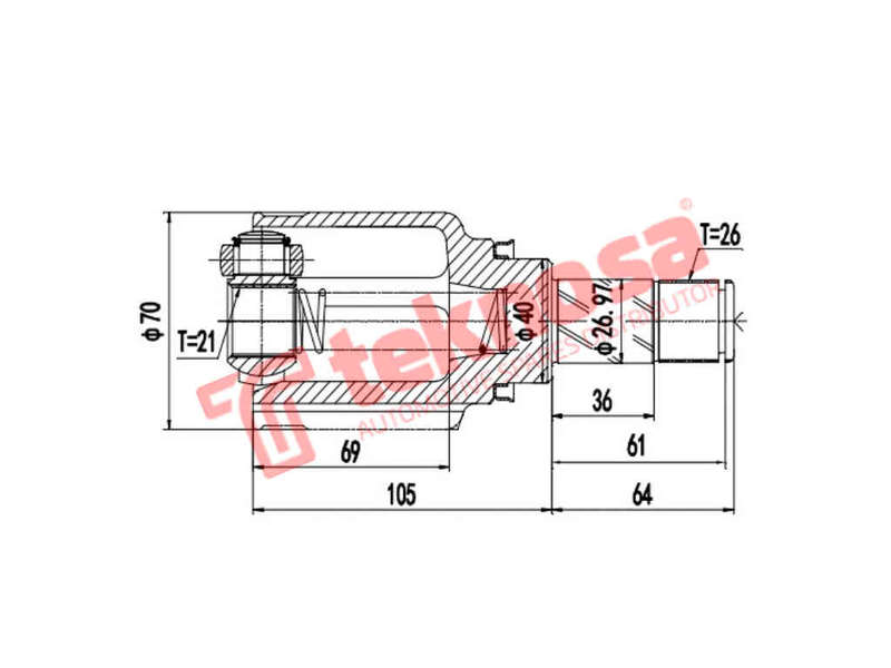 INNER CV JOINT - RN4015 (TEKNOSA)