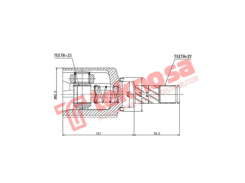 INNER CV JOINT - RN4022 (TEKNOSA)