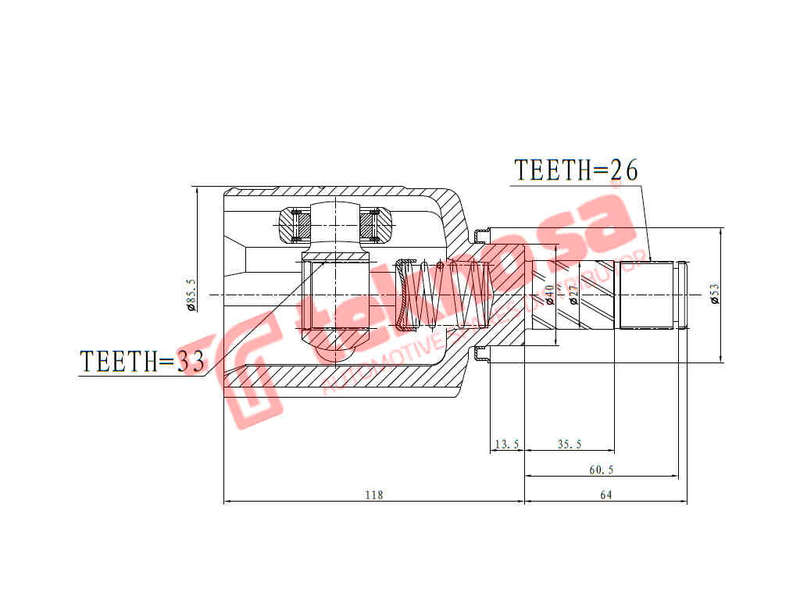 INNER CV JOINT - RN4024 (TEKNOSA)