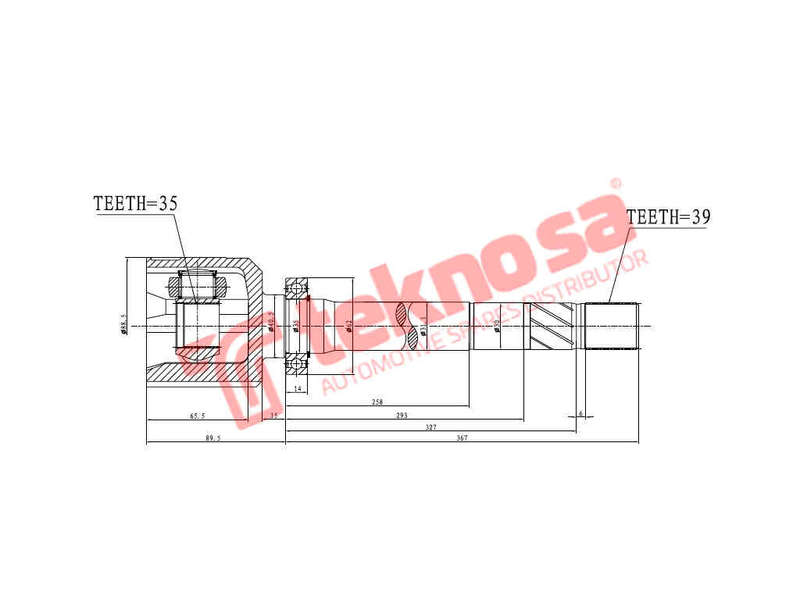 INNER CV JOINT - RN4025 (TEKNOSA)